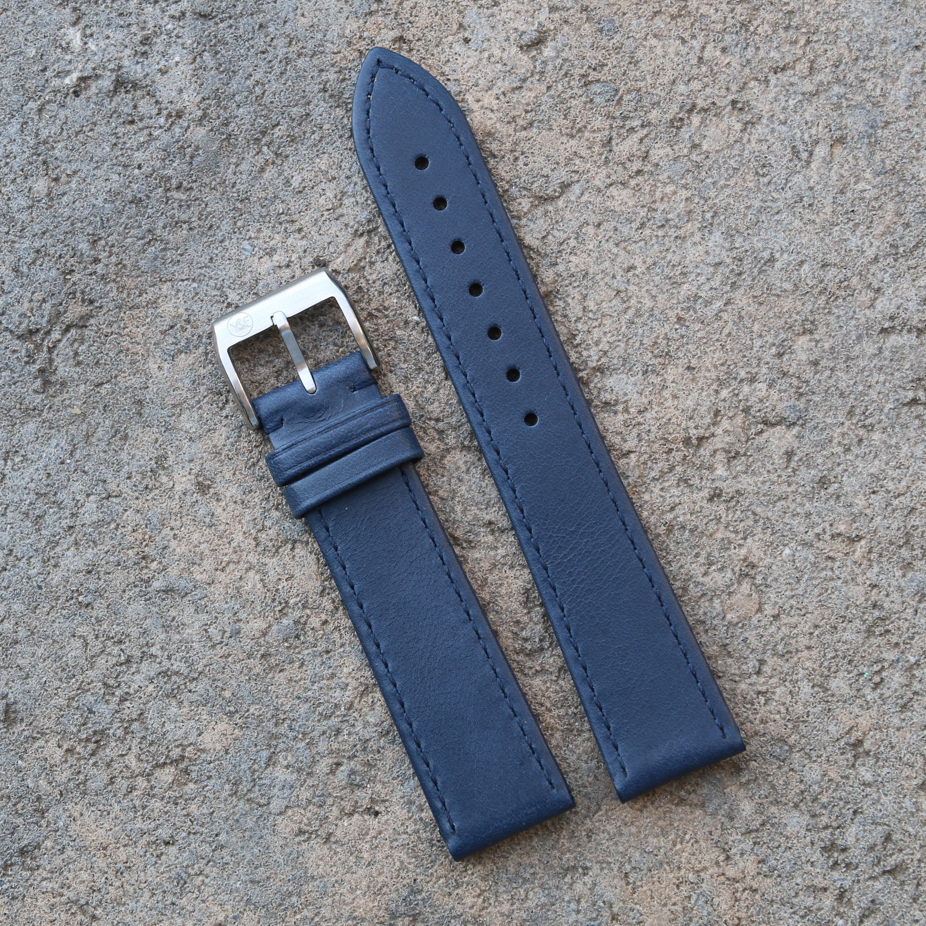 Vintage Style Calfskin Strap - Fully Stitched