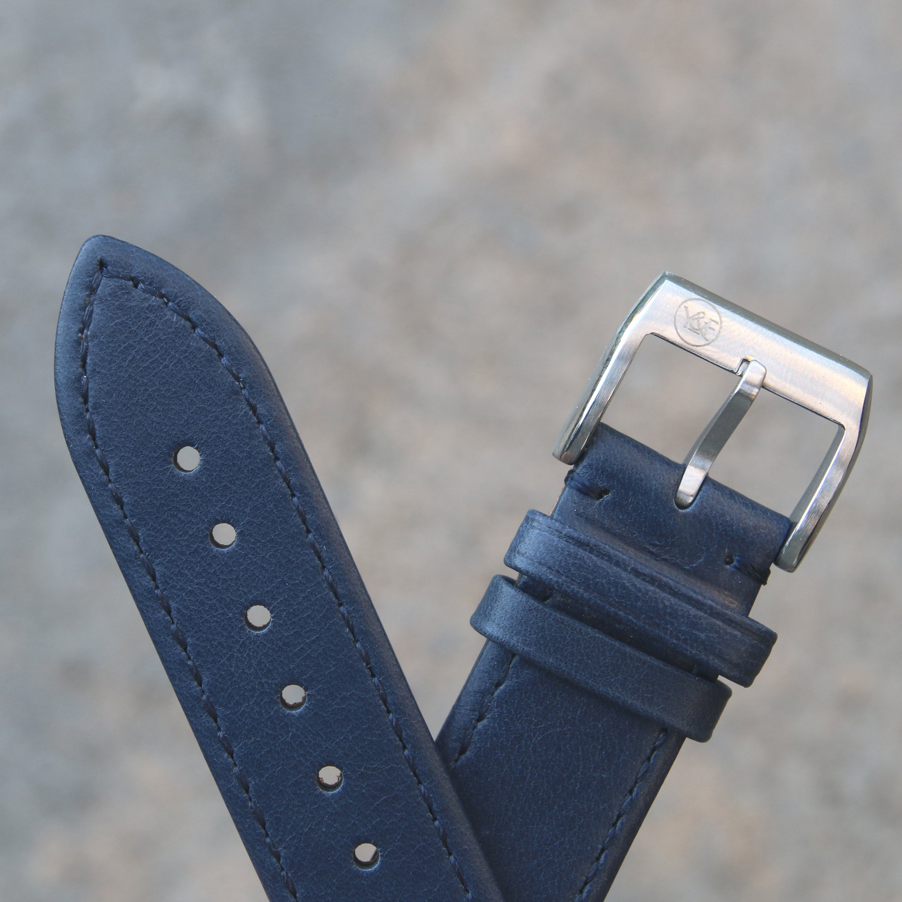 Vintage Style Calfskin Strap - Fully Stitched